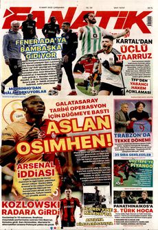 FANATİK 12 Mart 2025 gazete manşeti