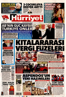 HÜRRİYET 13 Mart 2025 gazete manşeti