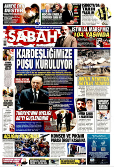 SABAH 13 Mart 2025 gazete manşeti