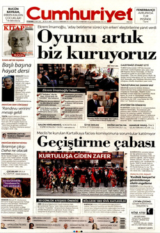 CUMHURİYET 13 Mart 2025 gazete manşeti