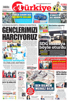 TÜRKİYE GAZETESİ 13 Mart 2025 gazete manşeti