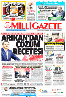 MİLLİ GAZETE 13 Mart 2025 gazete manşeti