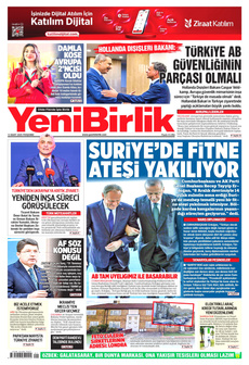YENİBİRLİK 13 Mart 2025 gazete manşeti