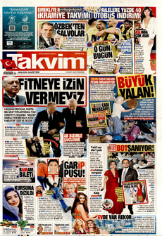 TAKVİM 13 Mart 2025 gazete manşeti