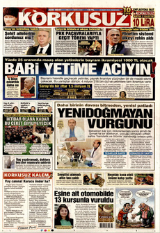KORKUSUZ 13 Mart 2025 gazete manşeti