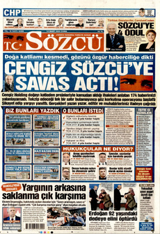 SÖZCÜ 14 Mart 2025 gazete manşeti