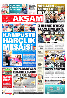 AKŞAM 14 Mart 2025 gazete manşeti