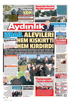 AYDINLIK GAZETESİ 14 Mart 2025 gazete manşeti