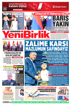 YENİBİRLİK 14 Mart 2025 gazete manşeti