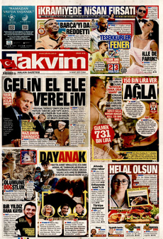 TAKVİM 14 Mart 2025 gazete manşeti