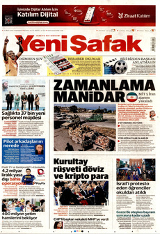 YENİ ŞAFAK 15 Mart 2025 gazete manşeti