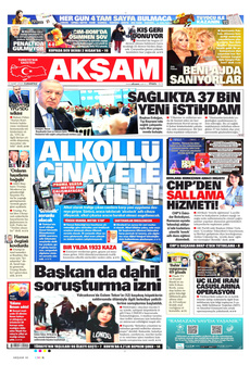 AKŞAM 15 Mart 2025 gazete manşeti