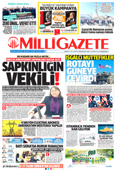 MİLLİ GAZETE 15 Mart 2025 gazete manşeti