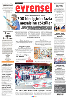 EVRENSEL 15 Mart 2025 gazete manşeti