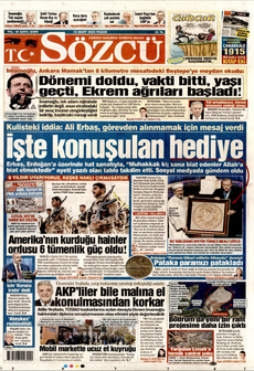 SÖZCÜ 16 Mart 2025 gazete manşeti