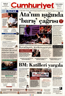 CUMHURİYET 16 Mart 2025 gazete manşeti