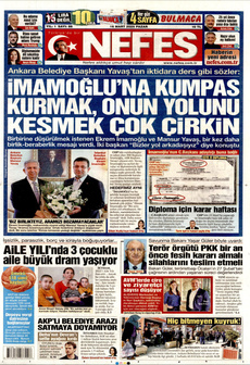 NEFES 16 Mart 2025 gazete manşeti