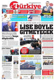 TÜRKİYE GAZETESİ 18 Mart 2025 gazete manşeti