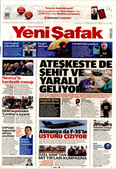 YENİ ŞAFAK 18 Mart 2025 gazete manşeti