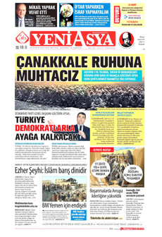 YENİ ASYA 18 Mart 2025 gazete manşeti