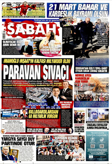 SABAH 22 Mart 2025 gazete manşeti