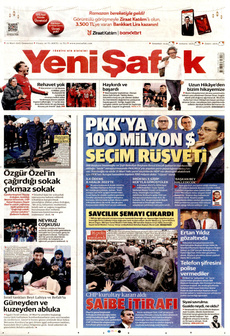 YENİ ŞAFAK 22 Mart 2025 gazete manşeti