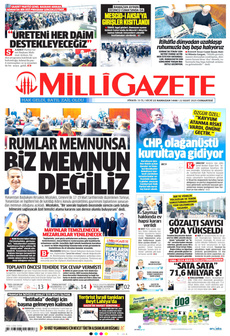 MİLLİ GAZETE 22 Mart 2025 gazete manşeti