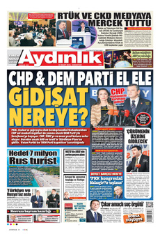 AYDINLIK GAZETESİ 22 Mart 2025 gazete manşeti