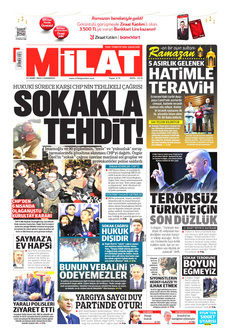 MİLAT 22 Mart 2025 gazete manşeti