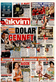 TAKVİM 22 Mart 2025 gazete manşeti