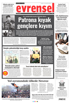 EVRENSEL 22 Mart 2025 gazete manşeti