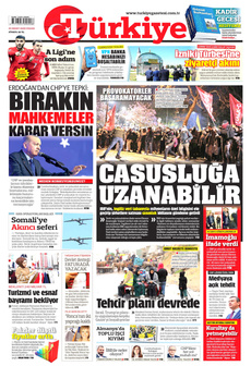 TÜRKİYE GAZETESİ 23 Mart 2025 gazete manşeti