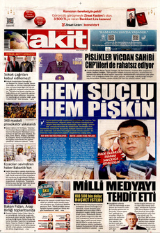 YENİ AKİT 23 Mart 2025 gazete manşeti