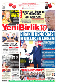 YENİBİRLİK 23 Mart 2025 gazete manşeti