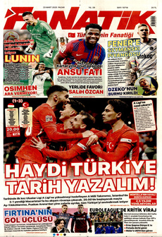 FANATİK 23 Mart 2025 gazete manşeti