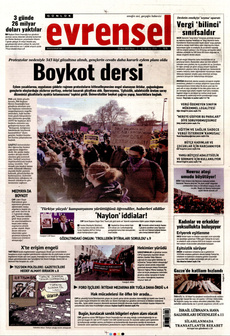 EVRENSEL 23 Mart 2025 gazete manşeti