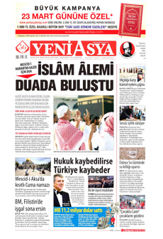 YENİ ASYA 23 Mart 2025 gazete manşeti