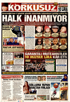 KORKUSUZ 23 Mart 2025 gazete manşeti