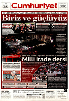 CUMHURİYET 26 Mart 2025 gazete manşeti