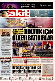 YENİ AKİT 26 Mart 2025 gazete manşeti