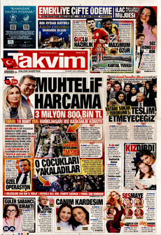 TAKVİM 26 Mart 2025 gazete manşeti