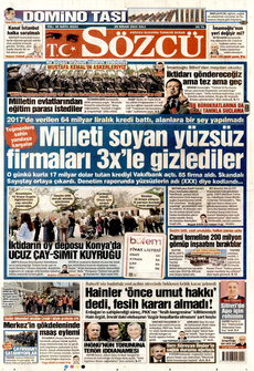 SÖZCÜ 29 Nisan 2025 gazete manşeti