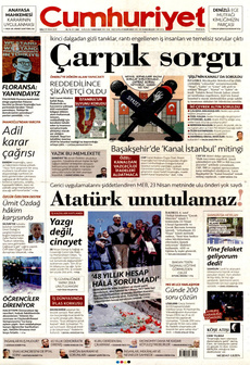 CUMHURİYET 29 Nisan 2025 gazete manşeti