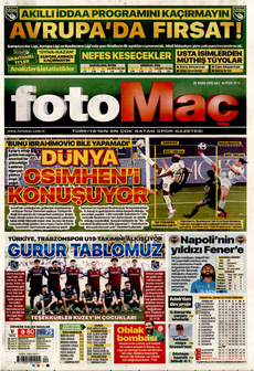 FOTOMAÇ 29 Nisan 2025 gazete manşeti