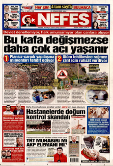 NEFES 29 Nisan 2025 gazete manşeti