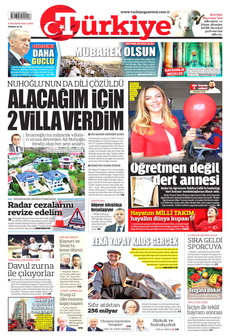 TÜRKİYE GAZETESİ 6 Haziran 2025 gazete manşeti