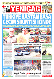 YENİÇAĞ 6 Haziran 2025 gazete manşeti