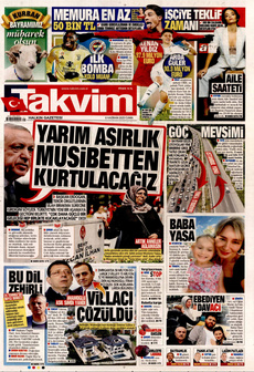 TAKVİM 6 Haziran 2025 gazete manşeti
