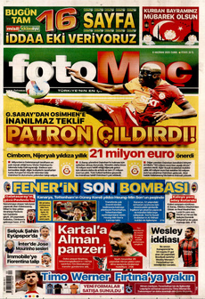 FOTOMAÇ 6 Haziran 2025 gazete manşeti