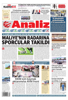 ANALİZ 6 Haziran 2025 gazete manşeti